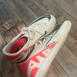 Nike Zoom Soccer Shoes in White and Red